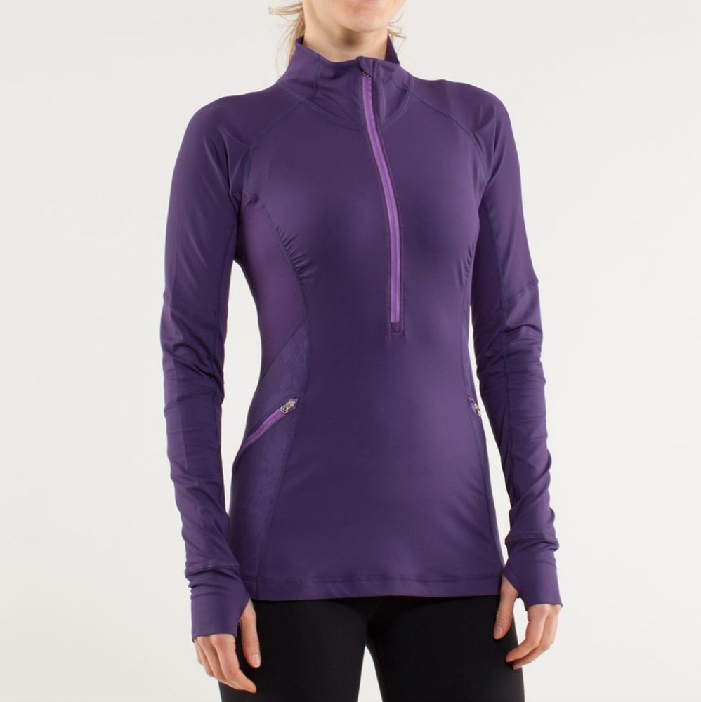 Lululemon Run: Wild 1/2 ZipConcord Grape